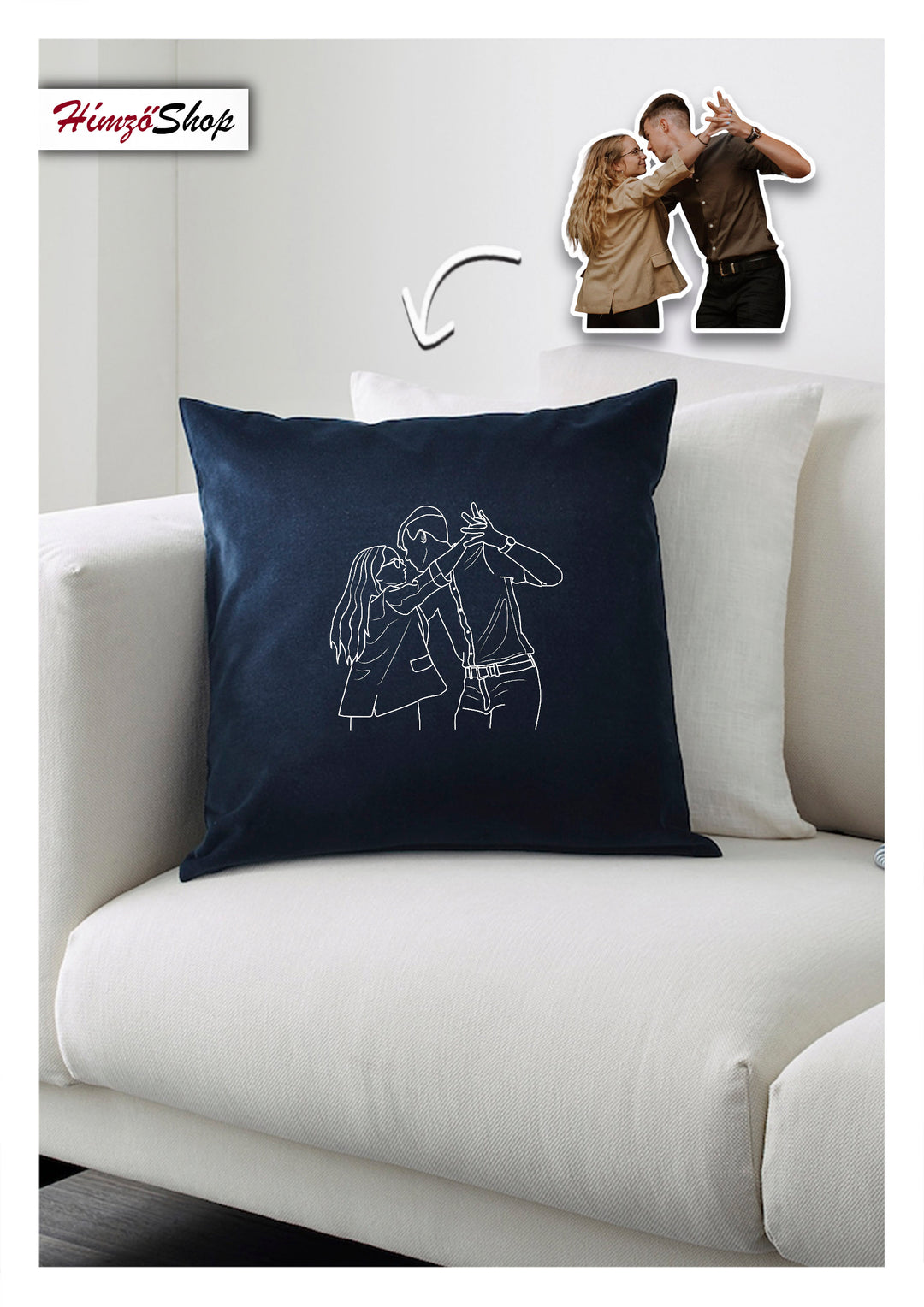 PILLOW COVER - Shared image - Line Art 
