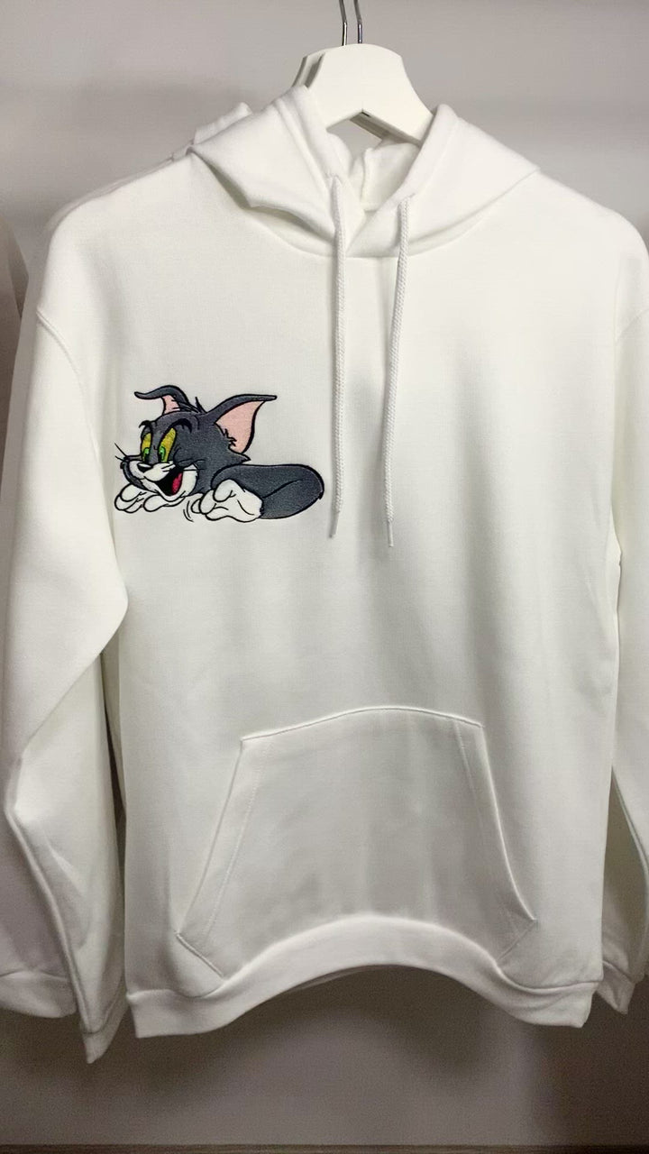 tom es jerry paros pulcsik - egyedi himzes-himzoshop