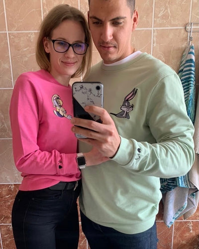 lola nyuszi es tapsi hapsi paros pulcsik - himzoshop